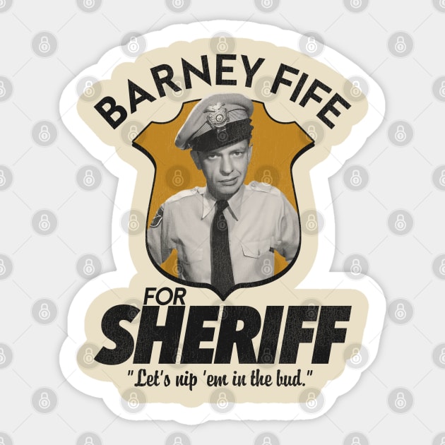 Barney Fife For Sheriff Sticker by darklordpug